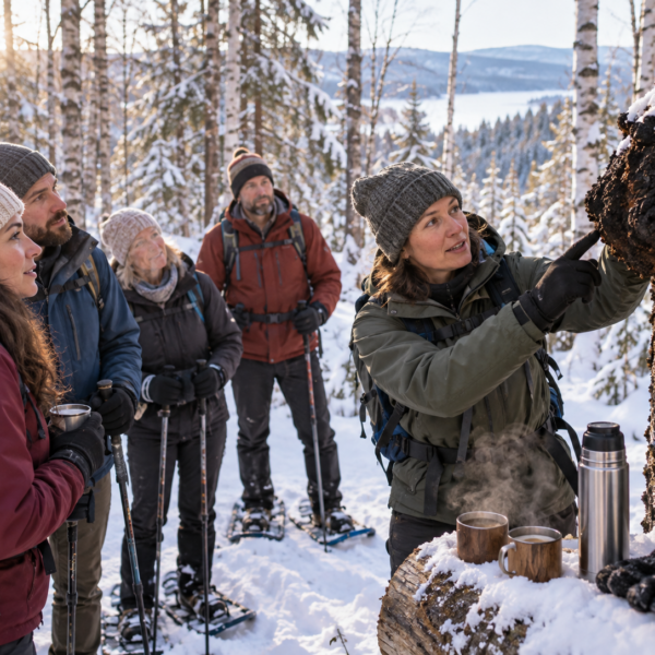 Randonnée en raquettes à la découverte du Chaga